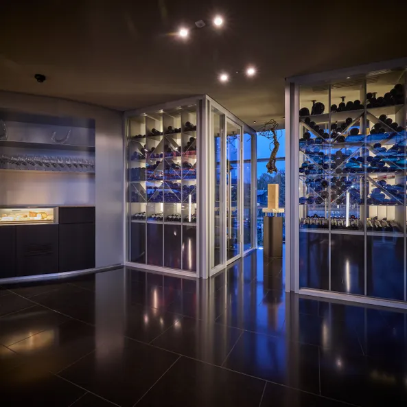 Restaurant Ikarus bei Nacht